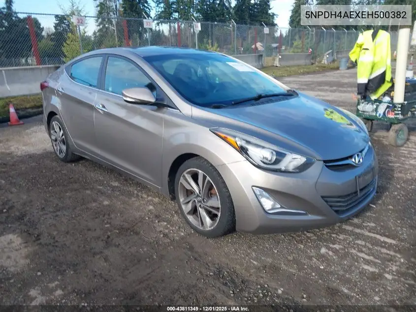 5NPDH4AEXEH500382 2014 Hyundai Elantra Limited