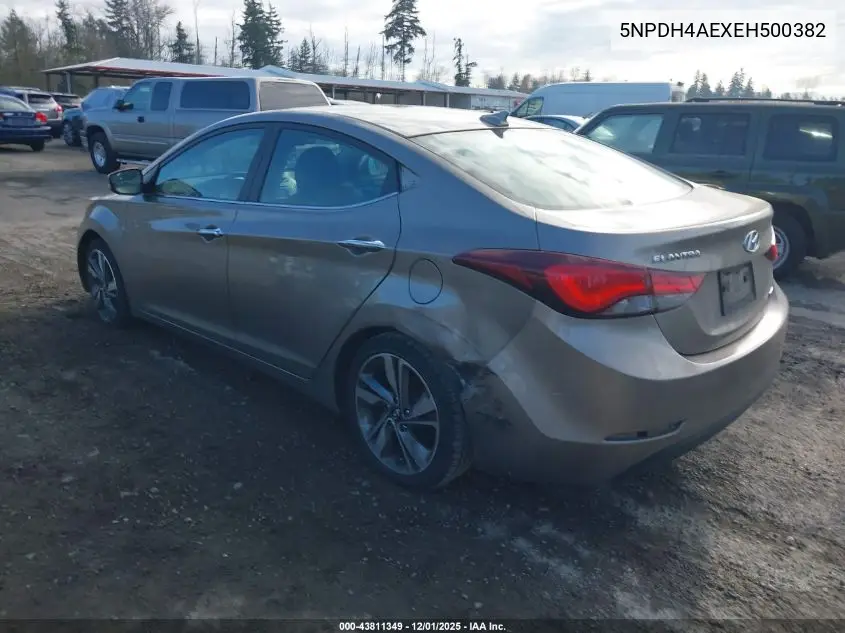 5NPDH4AEXEH500382 2014 Hyundai Elantra Limited