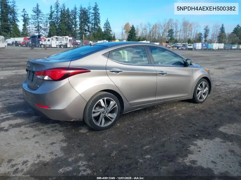 5NPDH4AEXEH500382 2014 Hyundai Elantra Limited