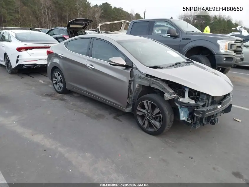 5NPDH4AE9EH480660 2014 Hyundai Elantra Limited
