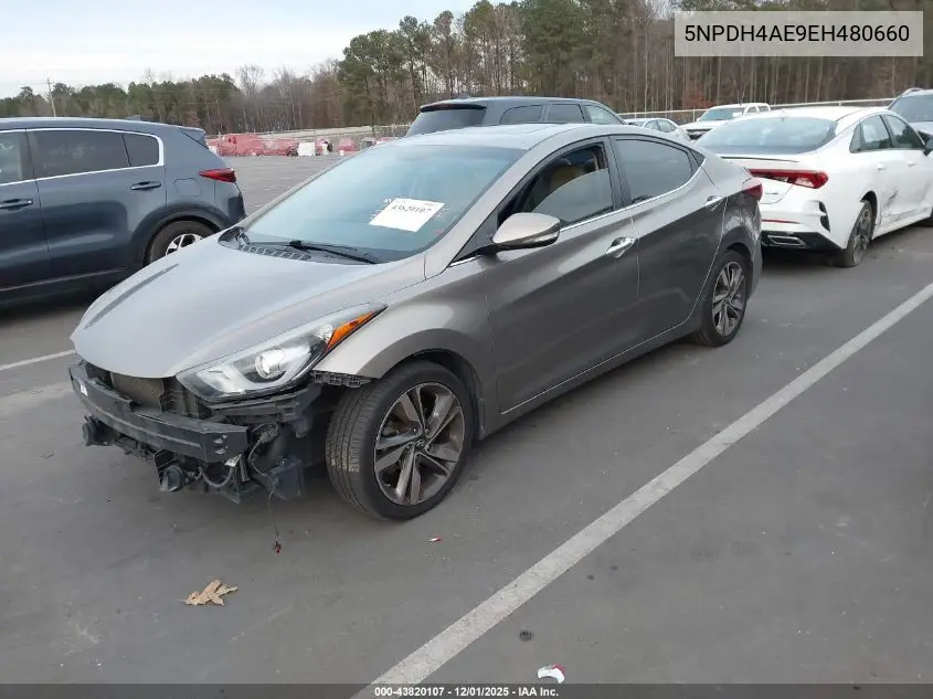 5NPDH4AE9EH480660 2014 Hyundai Elantra Limited