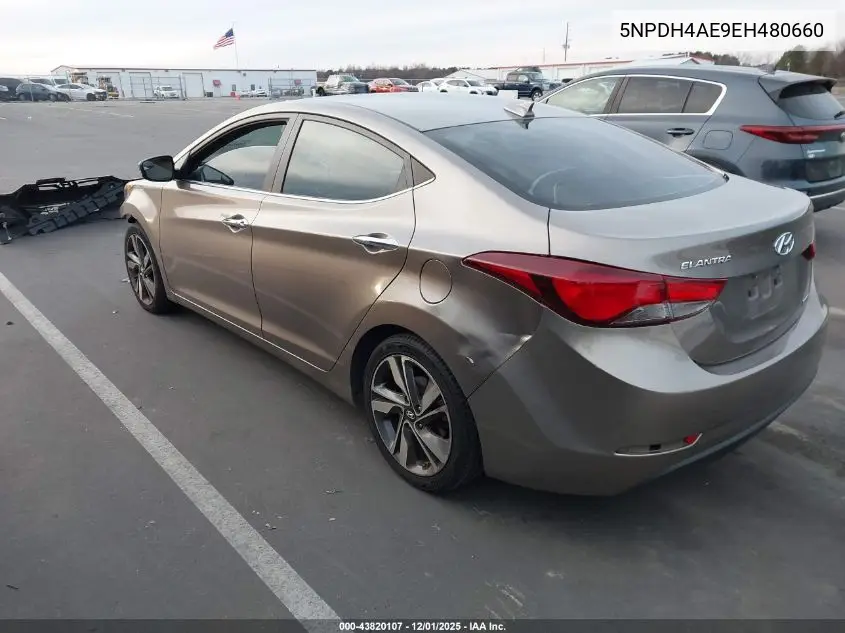 5NPDH4AE9EH480660 2014 Hyundai Elantra Limited