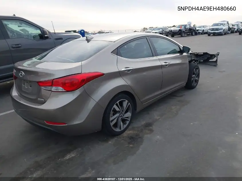 5NPDH4AE9EH480660 2014 Hyundai Elantra Limited