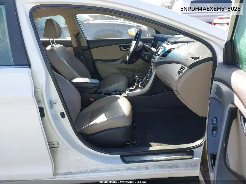 5NPDH4AEXEH518025 2014 Hyundai Elantra Limited