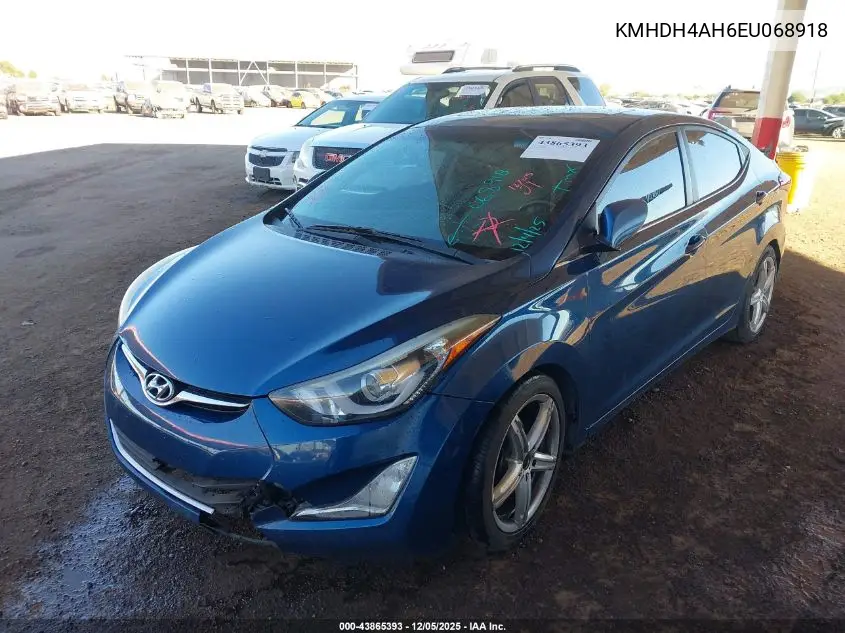 KMHDH4AH6EU068918 2014 Hyundai Elantra Sport