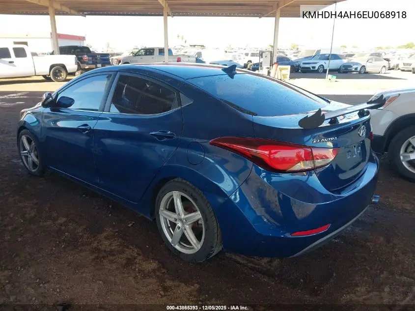 KMHDH4AH6EU068918 2014 Hyundai Elantra Sport
