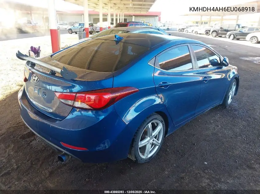 KMHDH4AH6EU068918 2014 Hyundai Elantra Sport