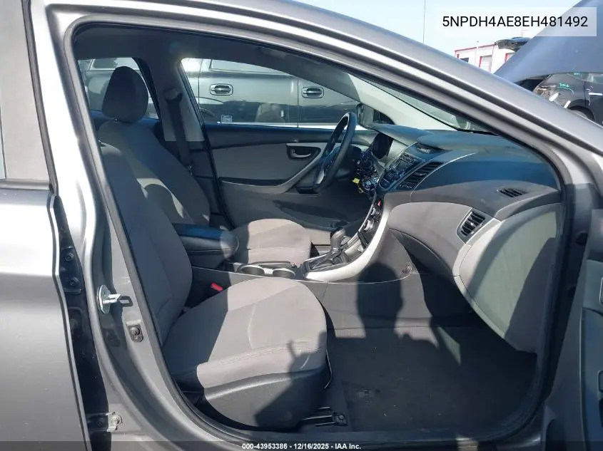 5NPDH4AE8EH481492 2014 Hyundai Elantra Se
