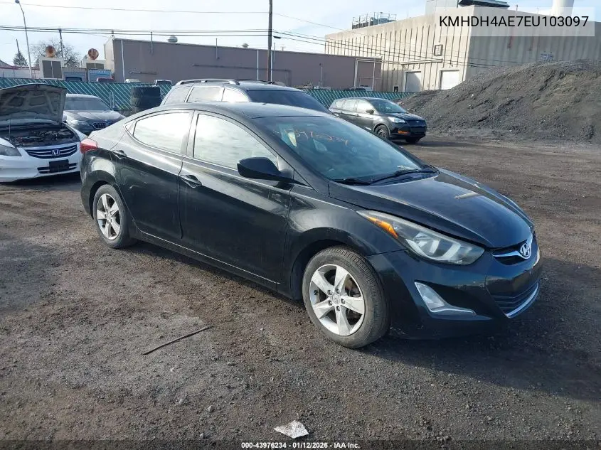 KMHDH4AE7EU103097 2014 Hyundai Elantra Se