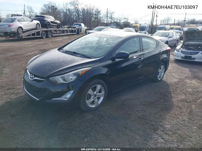 KMHDH4AE7EU103097 2014 Hyundai Elantra Se