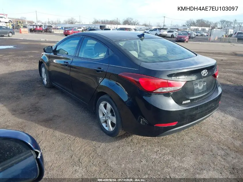 KMHDH4AE7EU103097 2014 Hyundai Elantra Se