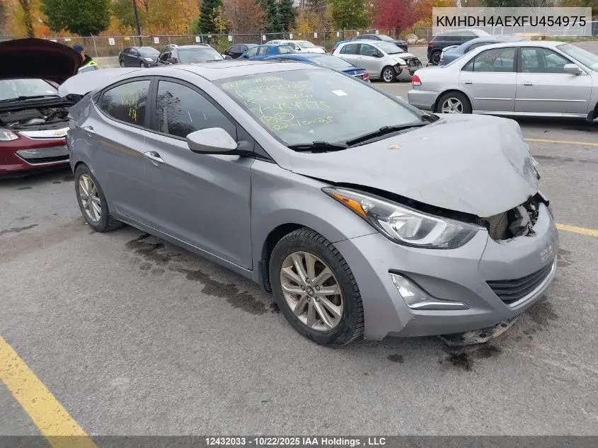 KMHDH4AEXFU454975 2015 Hyundai Elantra Sport Appearance