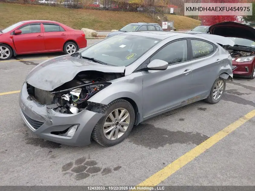 KMHDH4AEXFU454975 2015 Hyundai Elantra Sport Appearance