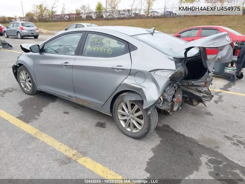 KMHDH4AEXFU454975 2015 Hyundai Elantra Sport Appearance