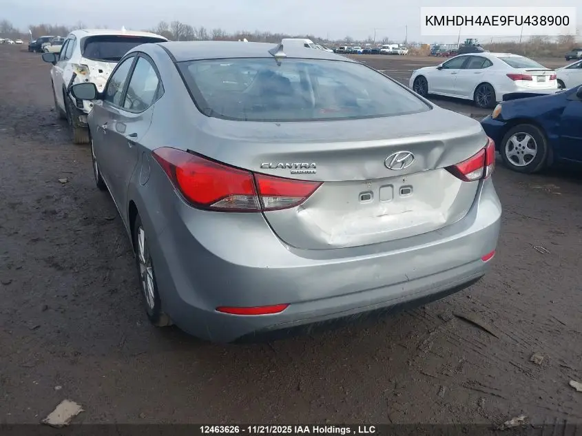 KMHDH4AE9FU438900 2015 Hyundai Elantra Sport Appearance