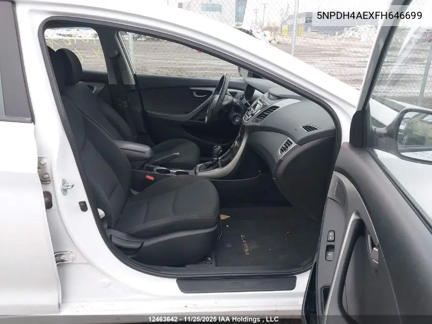 5NPDH4AEXFH646699 2015 Hyundai Elantra Gl