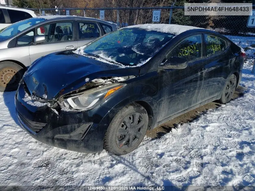 5NPDH4AE4FH648433 2015 Hyundai Elantra Gl