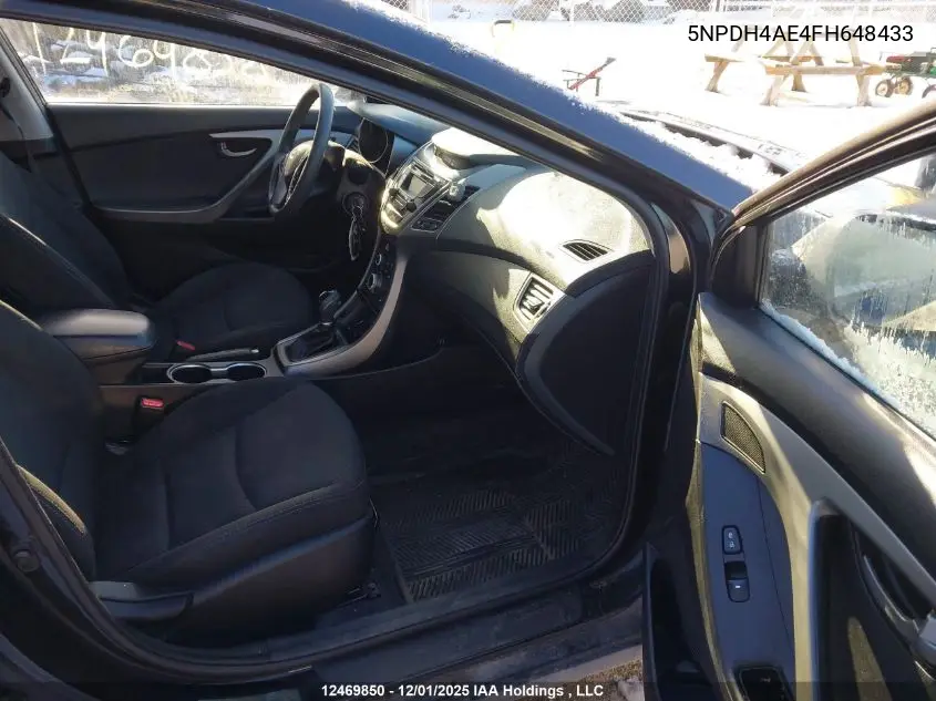 5NPDH4AE4FH648433 2015 Hyundai Elantra Gl