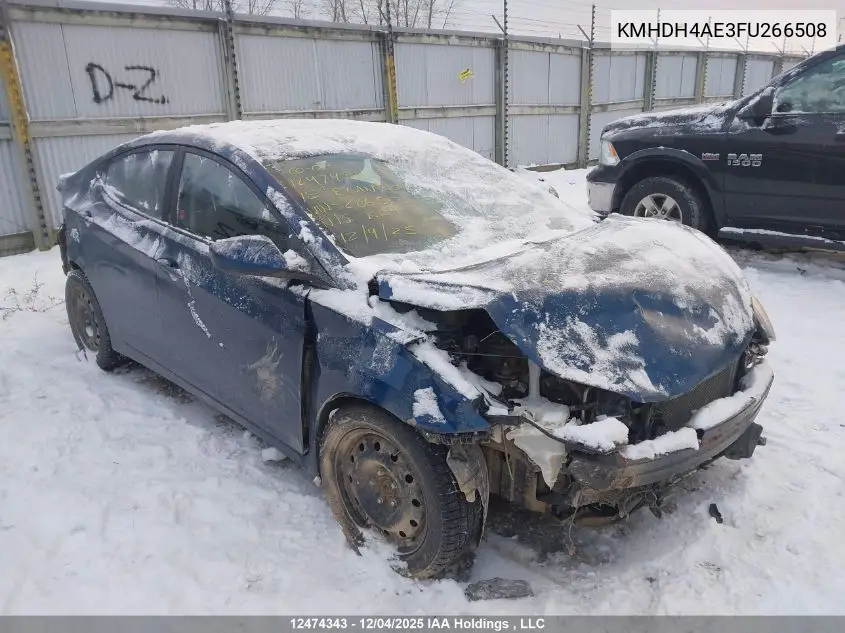 KMHDH4AE3FU266508 2015 Hyundai Elantra Sport Appearance
