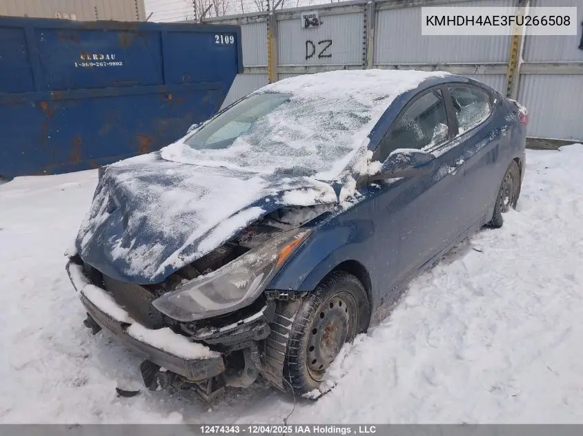 KMHDH4AE3FU266508 2015 Hyundai Elantra Sport Appearance