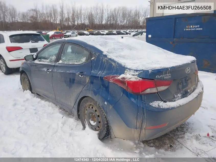 KMHDH4AE3FU266508 2015 Hyundai Elantra Sport Appearance