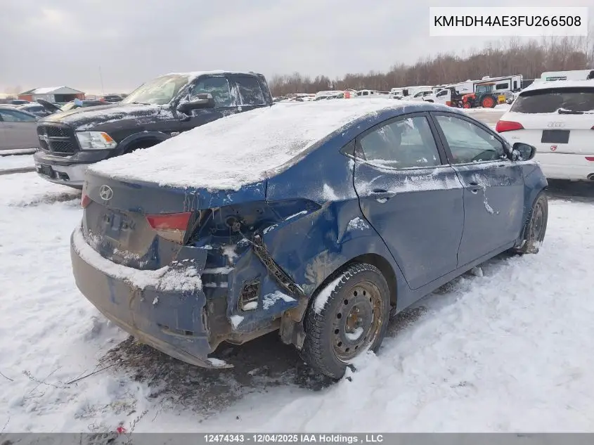 KMHDH4AE3FU266508 2015 Hyundai Elantra Sport Appearance