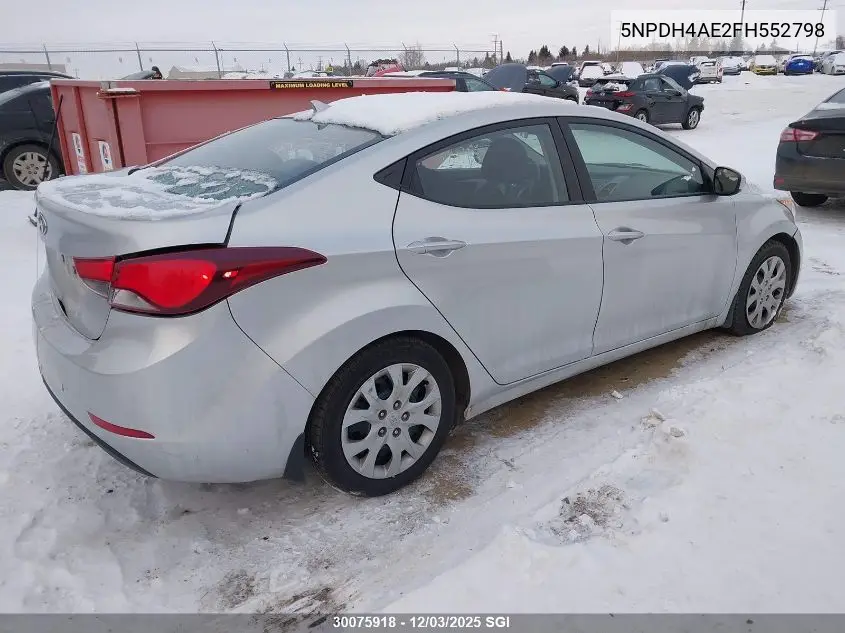 5NPDH4AE2FH552798 2015 Hyundai Elantra Se/Sport/Limited