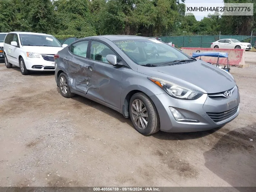 KMHDH4AE2FU377776 2015 Hyundai Elantra Se