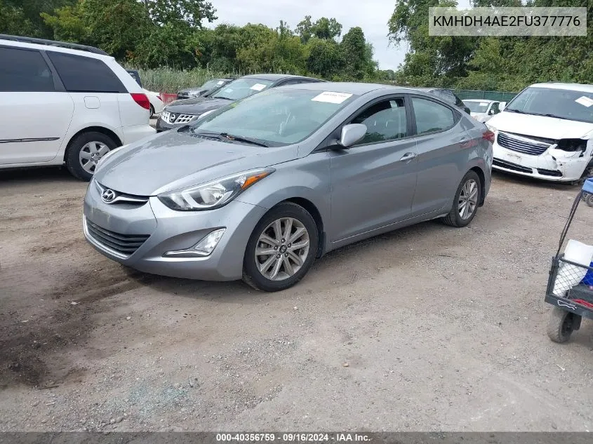 2015 Hyundai Elantra Se VIN: KMHDH4AE2FU377776 Lot: 40356759