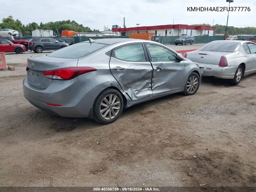 KMHDH4AE2FU377776 2015 Hyundai Elantra Se