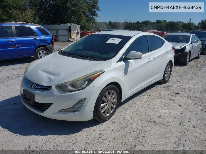 2015 Hyundai Elantra Se VIN: 5NPDH4AEXFH638439 Lot: 40382413