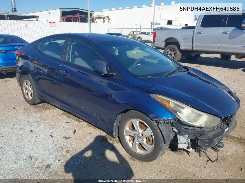 5NPDH4AEXFH649585 2015 Hyundai Elantra Se