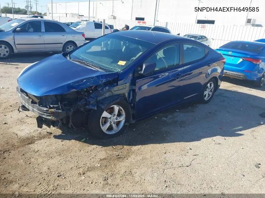 5NPDH4AEXFH649585 2015 Hyundai Elantra Se