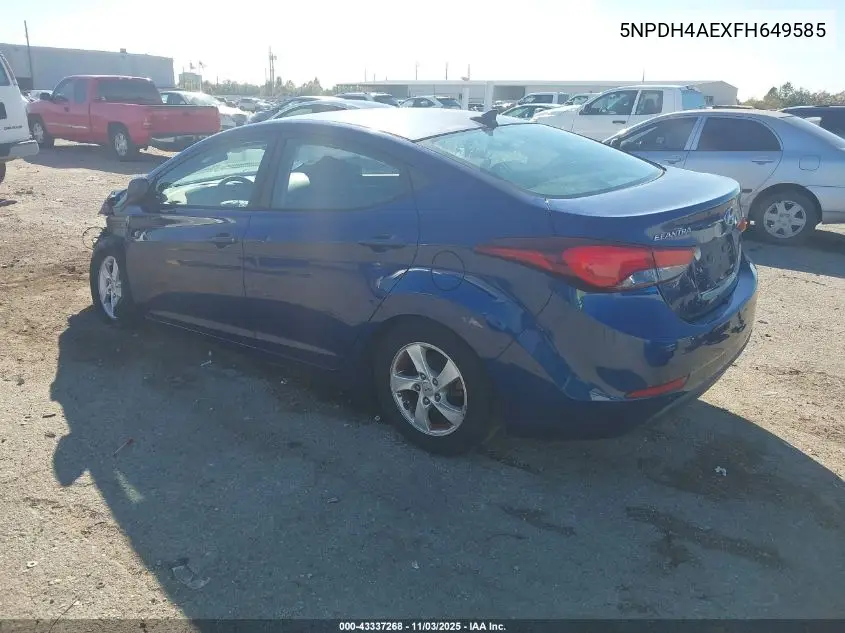 5NPDH4AEXFH649585 2015 Hyundai Elantra Se