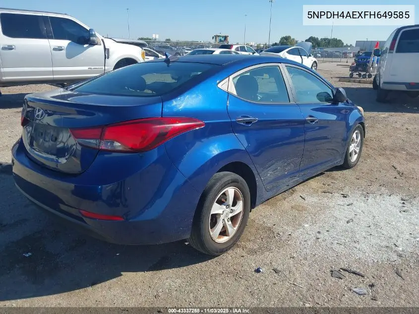 5NPDH4AEXFH649585 2015 Hyundai Elantra Se
