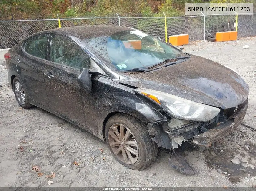 5NPDH4AE0FH611203 2015 Hyundai Elantra Se