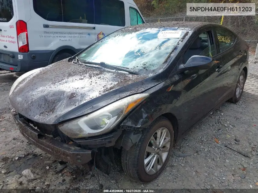 5NPDH4AE0FH611203 2015 Hyundai Elantra Se
