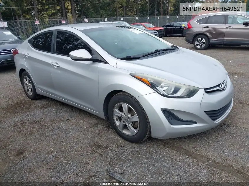 5NPDH4AEXFH649621 2015 Hyundai Elantra Se