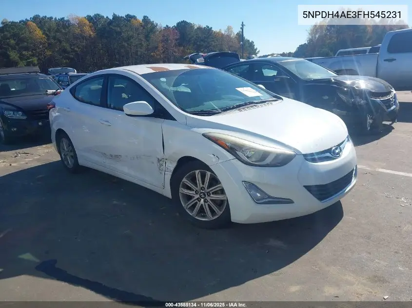 5NPDH4AE3FH545231 2015 Hyundai Elantra Se