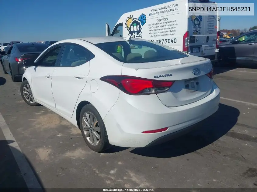 5NPDH4AE3FH545231 2015 Hyundai Elantra Se