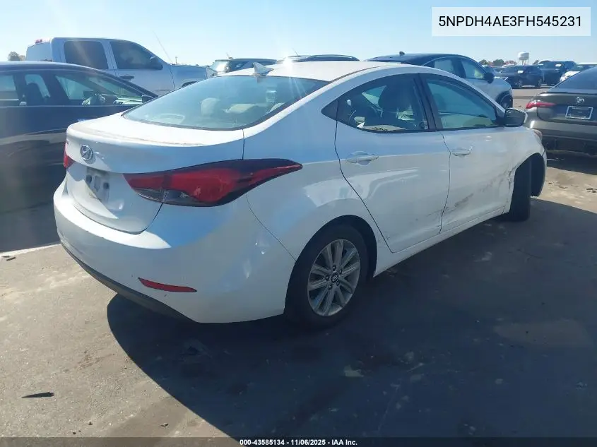 5NPDH4AE3FH545231 2015 Hyundai Elantra Se