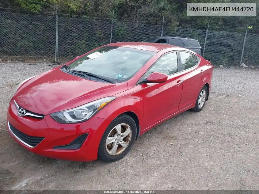 KMHDH4AE4FU444720 2015 Hyundai Elantra Se