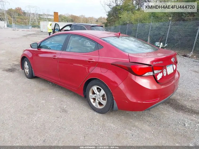 KMHDH4AE4FU444720 2015 Hyundai Elantra Se