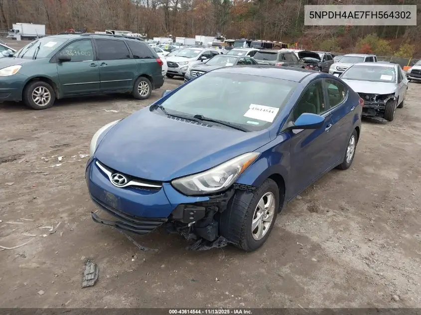5NPDH4AE7FH564302 2015 Hyundai Elantra Se