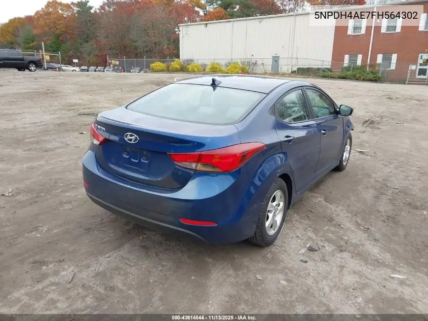 5NPDH4AE7FH564302 2015 Hyundai Elantra Se