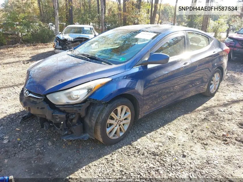 5NPDH4AE0FH587534 2015 Hyundai Elantra Se