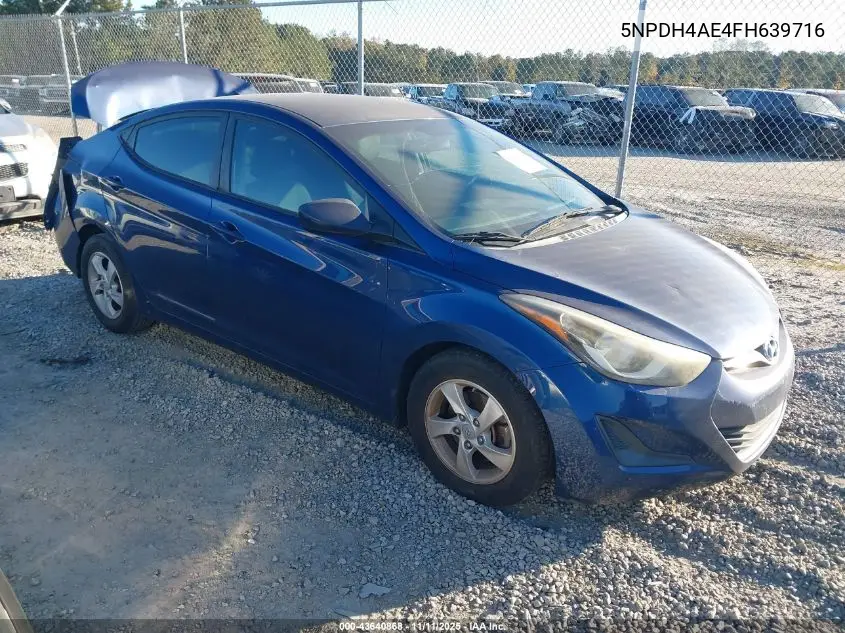 5NPDH4AE4FH639716 2015 Hyundai Elantra Se