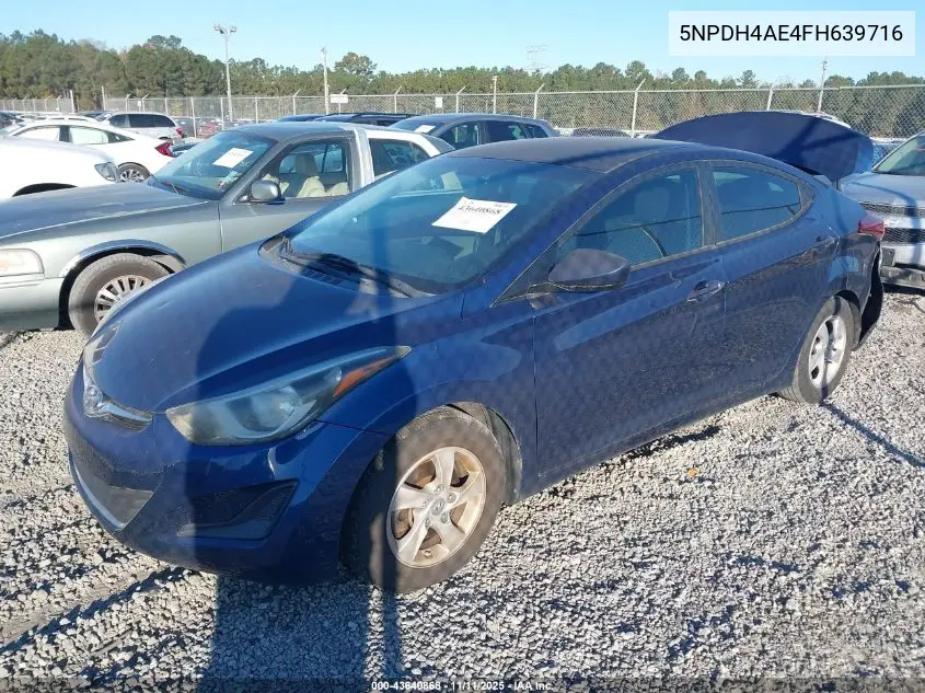 5NPDH4AE4FH639716 2015 Hyundai Elantra Se