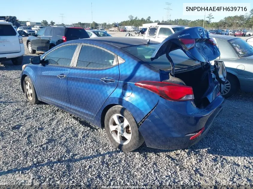 5NPDH4AE4FH639716 2015 Hyundai Elantra Se