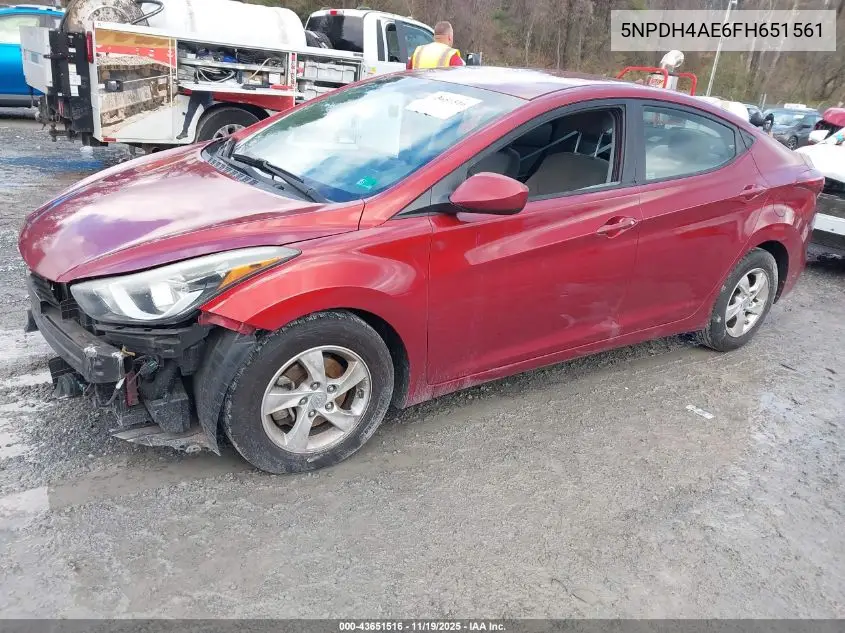 5NPDH4AE6FH651561 2015 Hyundai Elantra Se